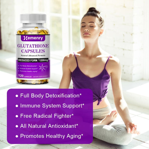 Glutathione Collagen Antioxidant Anti-Aging Boost Immunity Dull Skin Whitening Supplements Wellness Support Skin Health