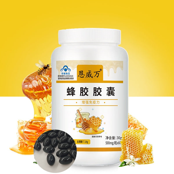 Propolis Flavonoid Capsules Natural Antioxidant Supplements 1000mg Bee Well with Royal Jelly Organic Bee Farm Beauty Health Food