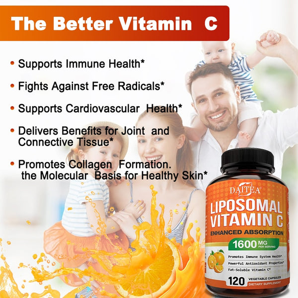 Emotional Well-Being & Bone Health Support with Liposomal Vitamin C, Cardiovascular & Adrenal Health