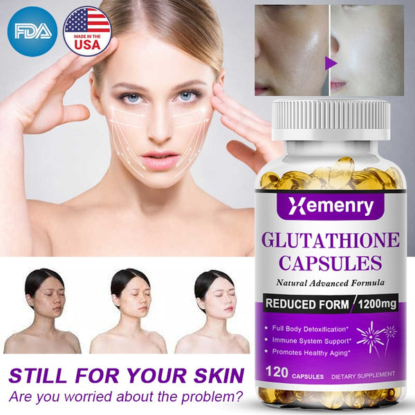 Glutathione Collagen Antioxidant Anti-Aging Boost Immunity Dull Skin Whitening Supplements Wellness Support Skin Health